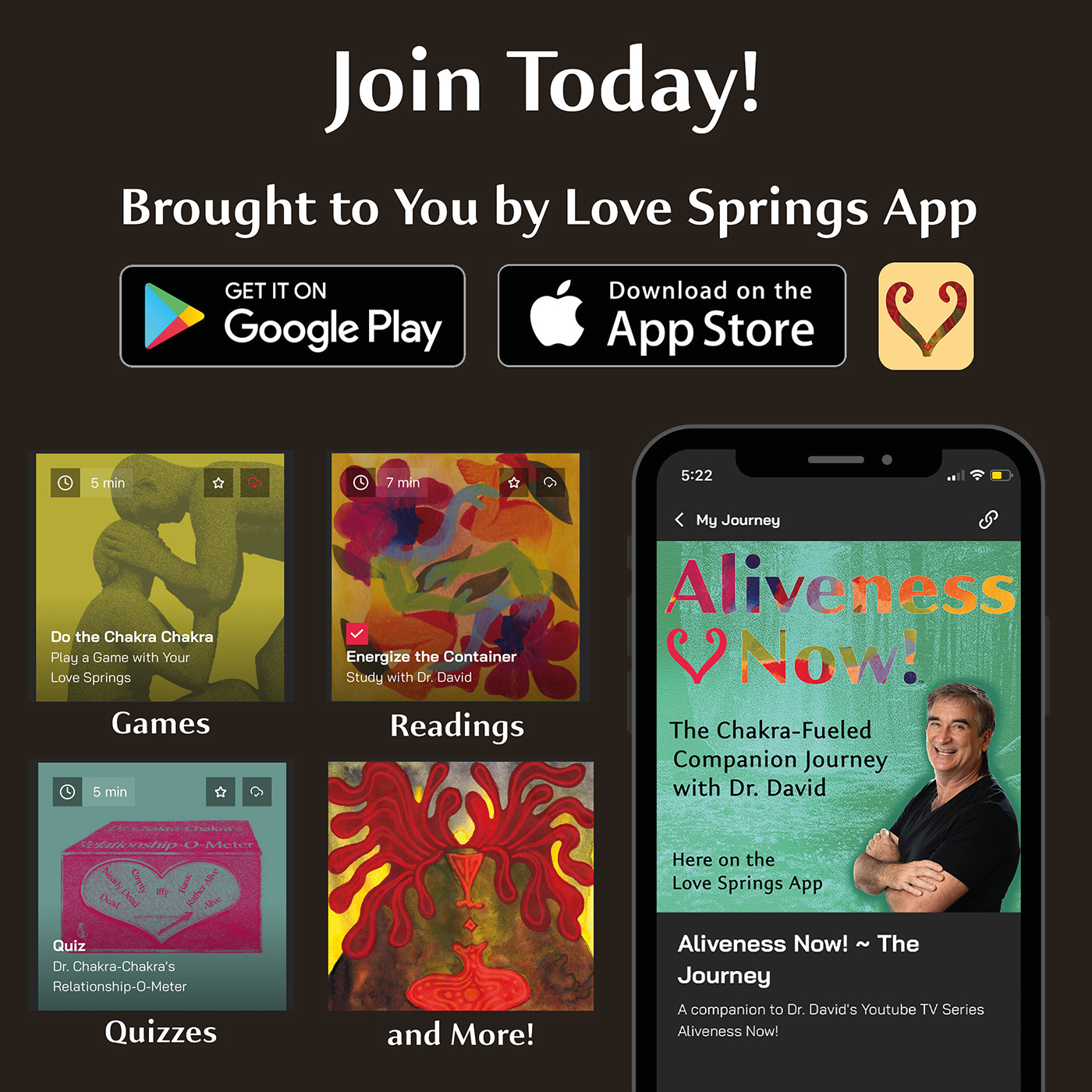 Download Aliveness Now! apps from Dr. David Breitbach
